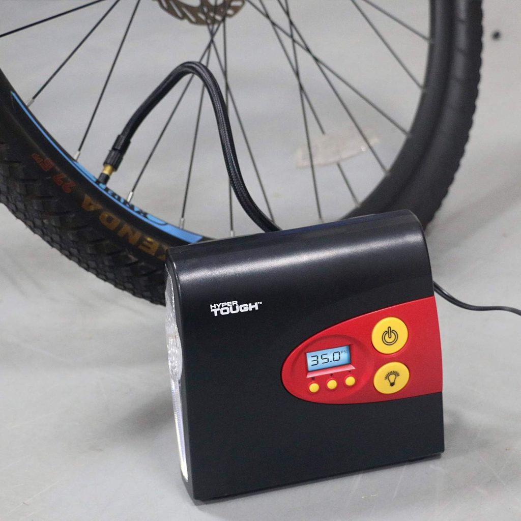 hyper tough rechargeable bicycle tire inflator