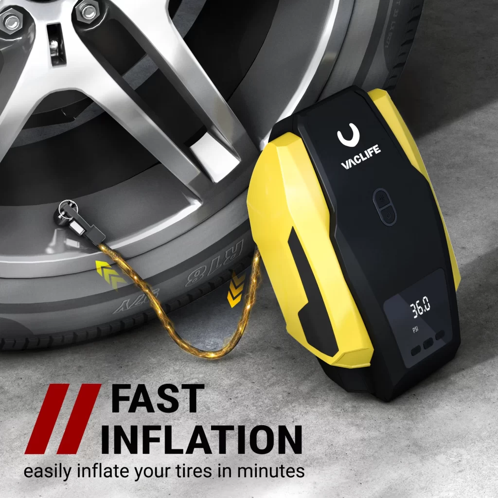 vaclife tire inflator portable air compressor reviews