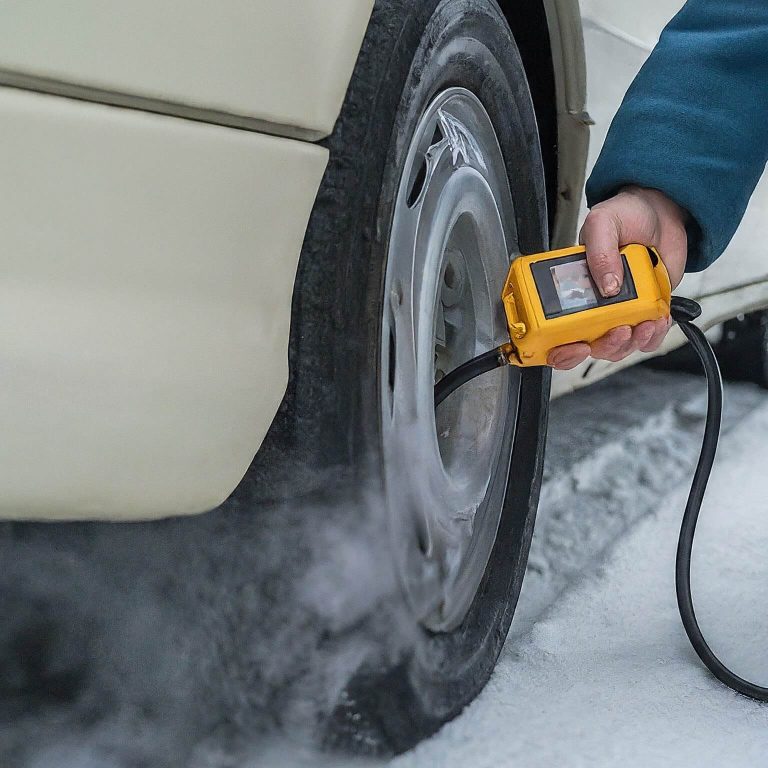 Inflating car tires in cold weather